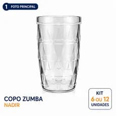 Kit Copo Zumba Nadir 270ml Vidro Resistente | Jogo 6 ou 12 Unidades | Original