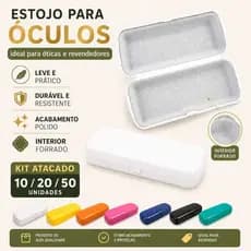 Kit 10/20/50 Estojos Para Óculos • ATACADO  • Rígido • Polido • Forrado