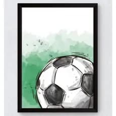 Quadro decorativo 1 peça Tema Arte Bola de Futebol - desenho- Lindo em diversos tamanhos disponíveis