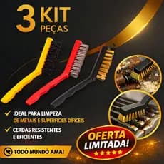 Kit 3 Un Escova De Aço Para Limpeza Multiuso Fogão Moto Forno Grelha Fogão Aço Latão Cobre Nylon