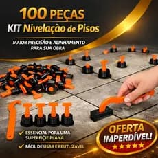 Nivelador de Piso a Rosca com 25 50 e 100 Peças para Instalação Perfeita de Porcelanato Reutilizável