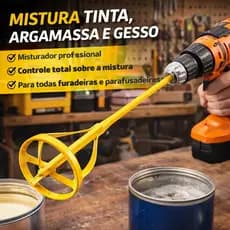 Batedor Misturador De Tinta Argamassa Gesso Para Furadeira Parafusadeiras
