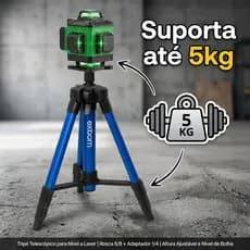 Tripé Nível a Laser Universal Pedestal Suporte 5/8 + 1/4 Telescópico Adaptador Cavalete Ajustável