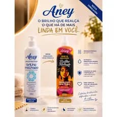 Creme De Cabelo Finalizador Aney  Efeito Brilho Molhado Redutor Para Cabelos Cacheados