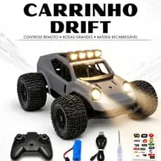 Carrinho de Controle Remoto Off-Road Drift Com Faróis de LED Super Resistente Brinquedo Menino