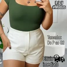 Short Feminino Alfaiataria Premium Moda Luxo Do P Ao G2 Envio Imediato