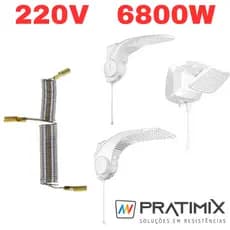 Resistência Lorenzetti Duo Shower Quadra Eletrônica Turbo Multitemperatura 6800w 220v
