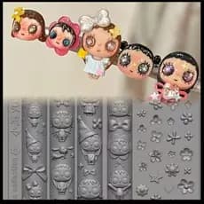 Xiaocao novo estilo molde Xiaoyu Manicure molde de Silicone yuuu molde alta transparência