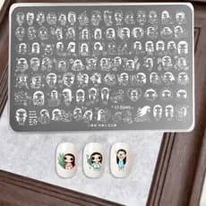 Novo estilo de transferência de impressão de manicure, modelo de placa de aço especial, coleção Xiaoyu, padrão de unha,