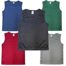 Kit 5 Regatas Infantis Dry Fit Menino Verao