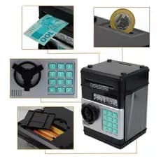 Cofre Digital Eletrônico Puxador Notas Moedas Automático