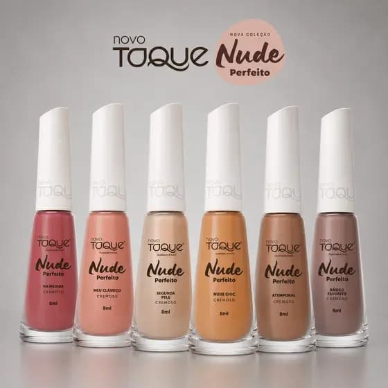 Novo Toque Kit 6 Esmaltes Nova Coleção Nude Perfeito LANÇAMENTO Manicure Pedicure
