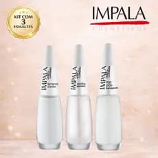 IMPALA Kit 3 Esmaltes Francesinha Alta Cobertura Longa Duração Original