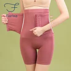 Flarixa Seamless Modelador Corpete Feminino Cintura Alta Feminina Espartilho Chato Calcinha De Barriga