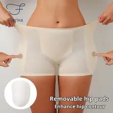 Flarixa Calcinha Com Enchimento no Bumbum Cintura Sem Costura Calcinha Alta Modeladora Aumenta e Empina Bumbum