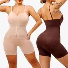 Flarixa Macaquinho Feminino Academia Plus Size Body Modelador Cinta Aperta Barriga Sem Costura Macaquinho Blazer