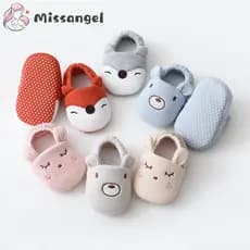 Sapatos Para Bebês Meninos Meninas First Walkers Tecido Padrão De Desenho Animado Calçado De Algodão Unisexo Antideslizante Respirável Macio Berço De Fundo 0-18M