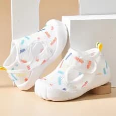 Sandálias Infantis De Verão Com Malha De Ar Respirável 1-4T Baby Unisexo Sapatos Casuais Antiderrapantes Sola Macia Primeiro Andarilho Leves