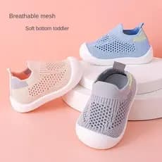 Calçados Infantis Casuais Respiráveis Bebês Meninas Tênis De Malha Soft Bottom Confortável Não Deslizante
