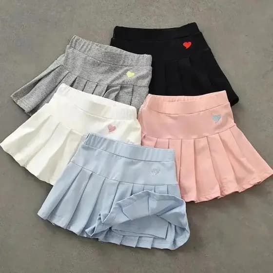 Novas Saias De Verão Para Meninas Com Calças De Segurança Internas Saia Uniforme Estudantes