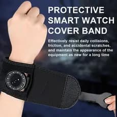 Durável Macio Silicone Smartwatch Relógio Inteligente Banda Protetor Capa À Prova De Choque Sweatproof Para Homens Mulhe
