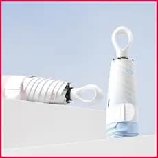 Guarda-Chuva Compacto Leve Proteção UV Sol Mini De Viagem Para Commuter Mochila Bolsa Mala wonabr