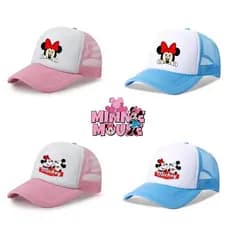 Boné de beisebol estampado com desenhos animados do Mickey Mouse Net respirável Dome Cap Hip Hop Sports Cap