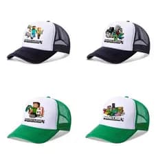 Boné de beisebol estampado Minecraft malha respirável cúpula boné Hip Hop boné esportivo