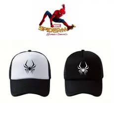 Boné de beisebol de estudante do Homem-Aranha, masculino, feminino, ajustável, 55-60 cm, desenho animado, malha impressa