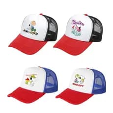 Boné de beisebol estampado Snoopy Cartoon Net respirável Dome Cap Hip Hop Sports Cap