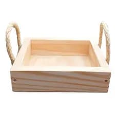 Cesta, bandeja ● Pinus com alça de corda