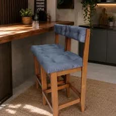 kit 2 Banqueta alta luxo confort para balcão de Cozinha