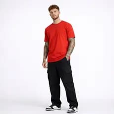Calça Cargo Jeans Estonada Streetwear