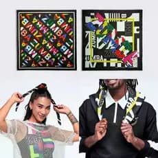 Zumba série novo estilo masculino feminino dança lenço quadrado lenço gravata cintura lenço Headwear 552