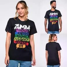 Zumba Dance Wear Fitness Wear Series Nova camiseta esportiva solta de manga curta 855