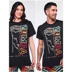 ZUMBA Homens Mulheres Camiseta 2026 Novo Estilo Série Estilo Africano Fitness Wear Malha