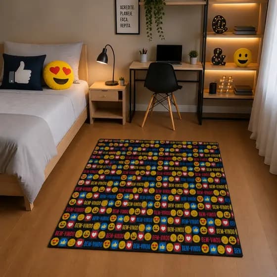 Tapete Belga Kids Para Quarto 1,00m x 1,40m Diversas Estampas Confortáveis Macio Antichamas