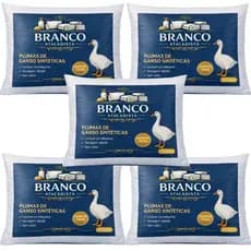 Travesseiros Premium Pluma de Ganso Hotel 70x50cm Macios Altos Luxo Antialérgicos Confortável