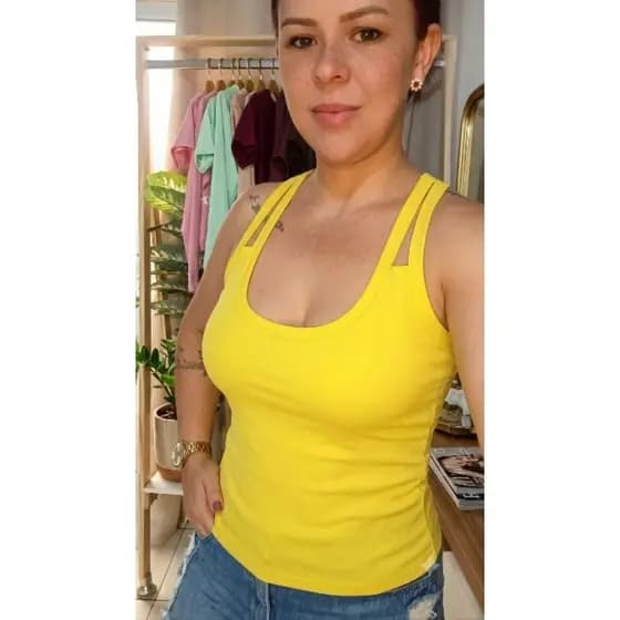 regata feminina, regata de alça dupla, blusa feminina, blusa alcinha, moda feminina,blusinha canelada