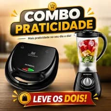 Kit Cozinha Mondial: Liquidificador 550W 127v + Sanduicheira Grill Antiaderente 127V