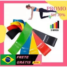 Faixas elásticas de resistência bumbum na nuca
