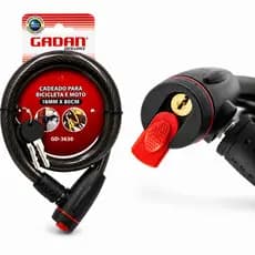Cadeado Anti Furto Articulado Reforçado Tranca Trava Para Moto Bicicleta Bike Com Cabo Aço