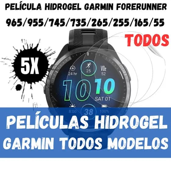 1,3 ou 5 Películas Hidrogel HD Para Garmin Forerunner 965 955 745 645 6265 255 620 630 225 230 235 255 45 35