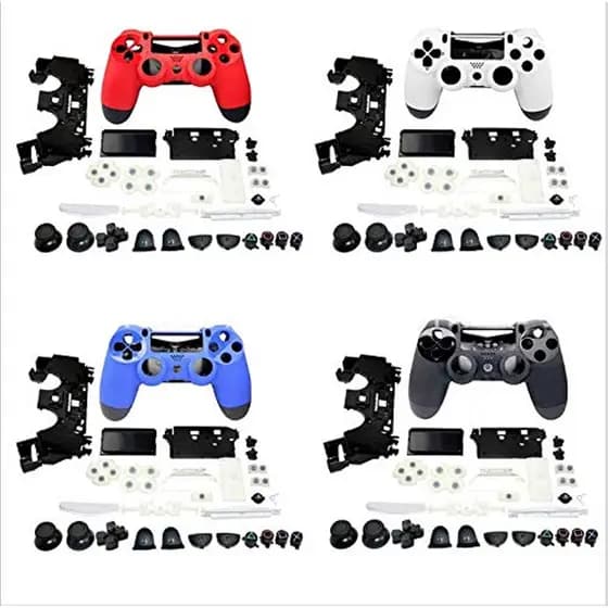 Kit Completo De Carcaça De Substituição Com Botões , Almofada Condutora De Joystick Compatível Controlador PS4 JDM-001-0