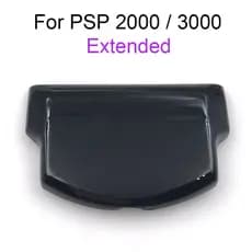 Substituição Da Tampa Traseira Porta Bateria Estendida Preta Compatível Com PSP 2000 3000