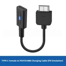 Substituição Do Adaptador De Carregador USB-C PD Para PSV 1000 PS Vita 1000 10cm Cabo De Dados De Carregamento De Alta V