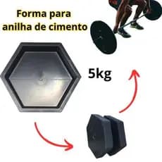 5kg Forma para anilhas de cimento 5 kg  - Pesos de academia - Molde para anilhas