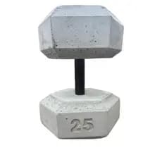 Halter de 25kg - Halter sextavado de cimento - Peso para treino - Unidade - Sem acabamento