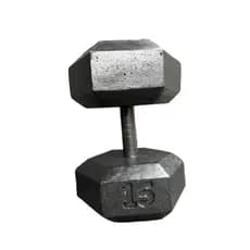 Halter de 15kg - unidade - de concreto - Halter sextavado - Peso de academia