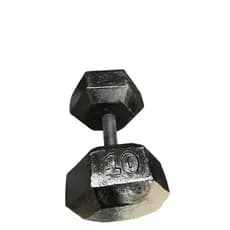 Halter 10 kg Sextavado  de Concreto "UNIDADE" - Treino em Casa Musculação - Pesos de Academia
